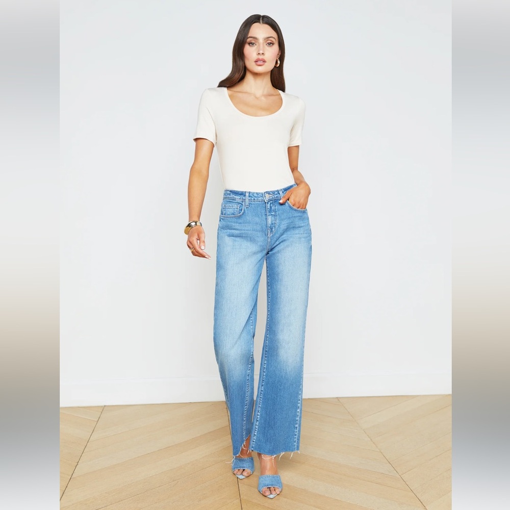 L’AGENCE Tiana HR Wide Leg Jeans, NWT!
